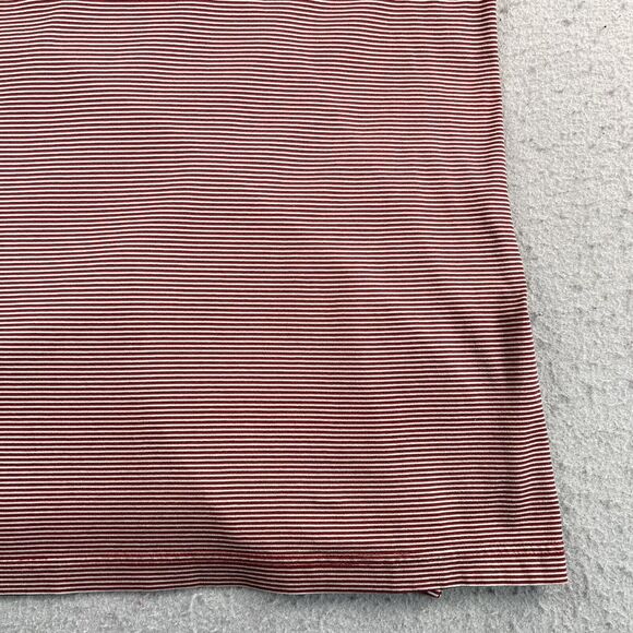 Fairway & Greene Red White Striped Albany Country Club Collared Polo Shirt L - Picture 6 of 16